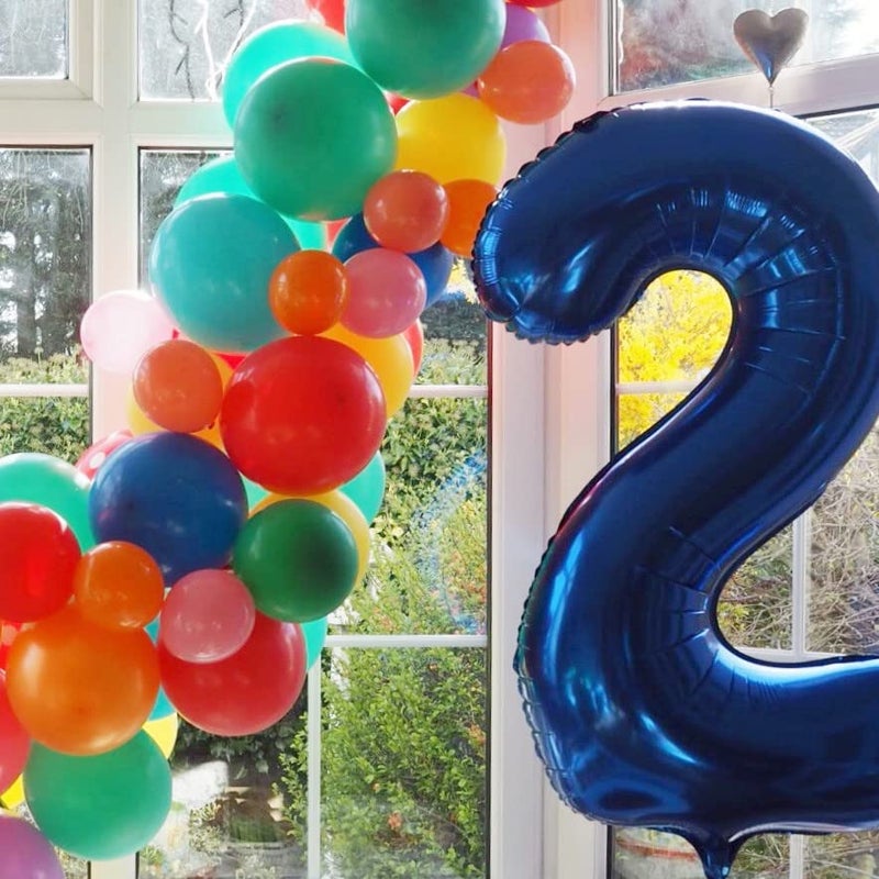 Mluchee Numbers Balloon 40 Inch 2 Navy Blue Balloon Number Birthday Decorations, 2nd 12 21st Party Celebrations Decorations Graduations Baby - Image 5