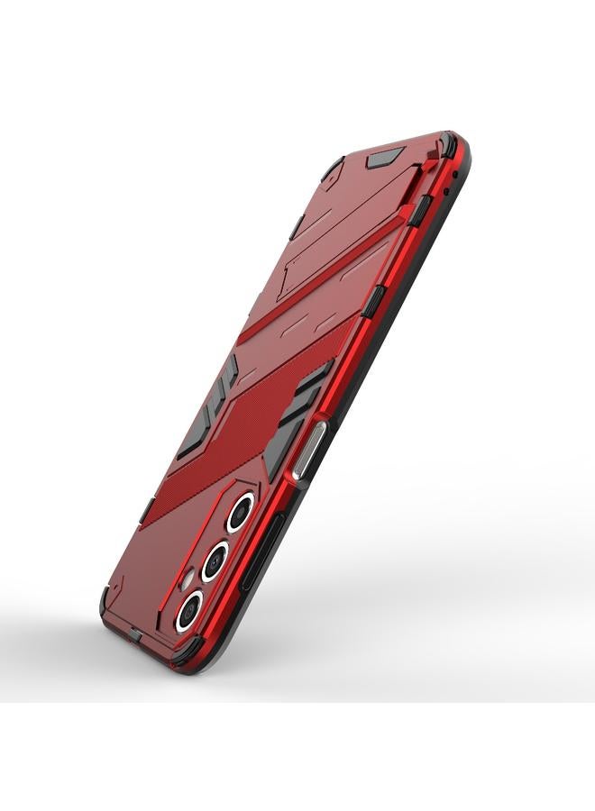 S-TOP Case For Samsung Galaxy A24 5G / A24 4G Punk Armor 2 in 1 PC + TPU Shockproof Phone Case with Invisible Holder - Image 4