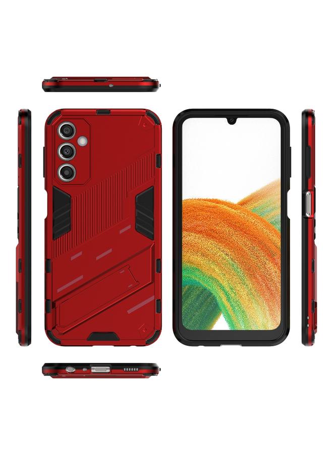 S-TOP Case For Samsung Galaxy A24 5G / A24 4G Punk Armor 2 in 1 PC + TPU Shockproof Phone Case with Invisible Holder - Image 2