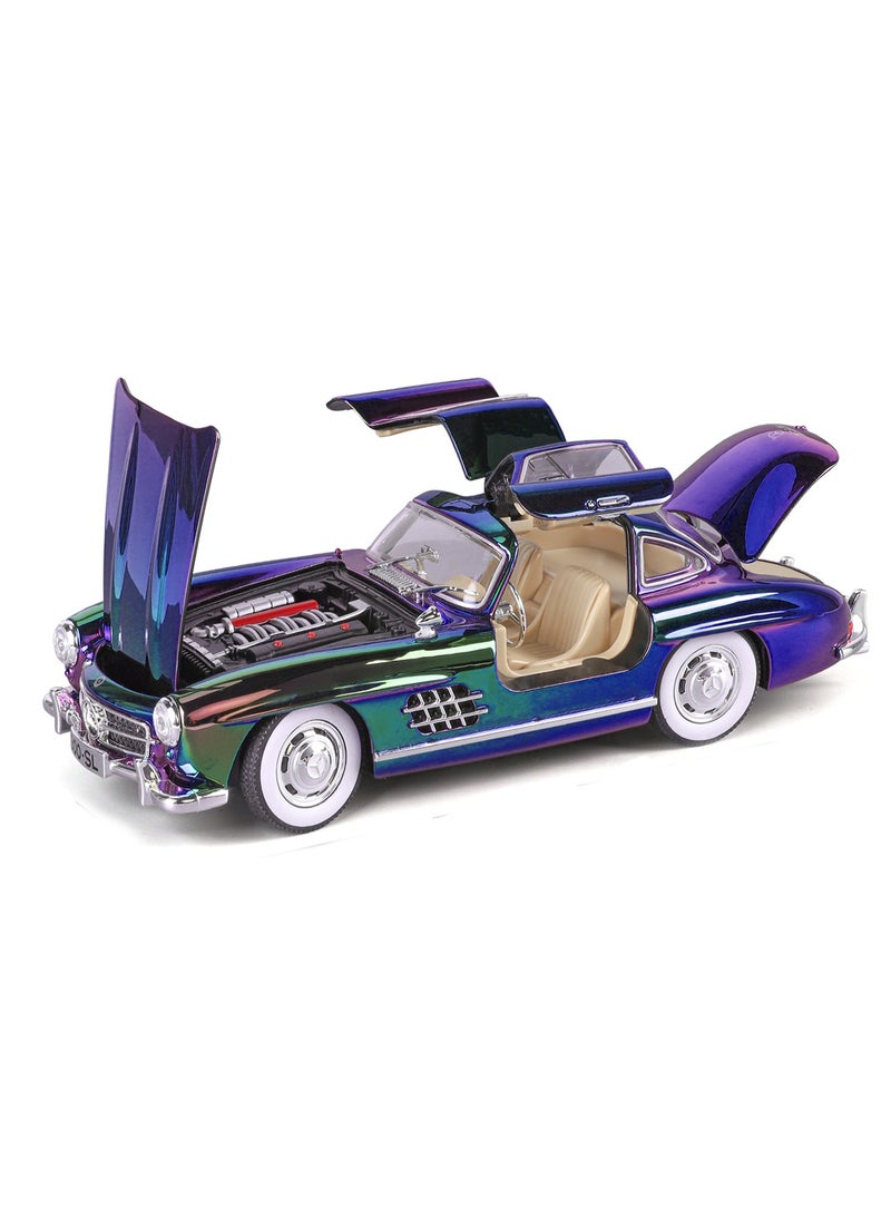 Die-Cast Mercedes-Benz 300SL Model Car – 1:24 Scale Alloy Toy Car with Sound, Light & Opening Doors – Classic Collectible Car for Kids & Adults - Image 1