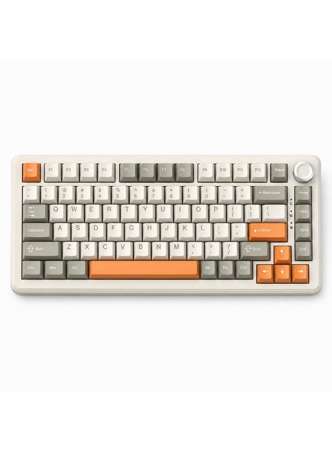 A-jazz Ajazz AK820 Max Plus Wireless Mechanical Keyboard, Tri-Mode (Bluetooth/2.4G/Wired), Metal Volume Knob, RGB Backlight, Gasket Mount with 5-Layer Sound Dampening - For Gaming & Work - Image 5