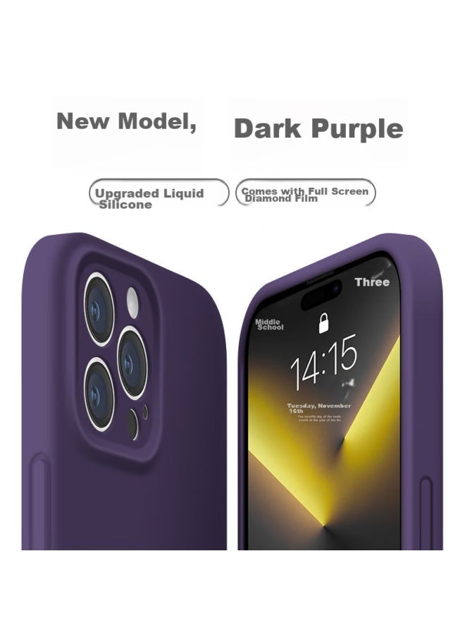 Neyaa Nai Xiao Ya Iphone 14 Pro Max Case, Iphone 14 Pro Max Protective Cover, Full Lens Protection, Liquid Silicone, Ultra-thin, Shockproof, Simple Soft Shell For Men And Women, Dark Purple - Image 1