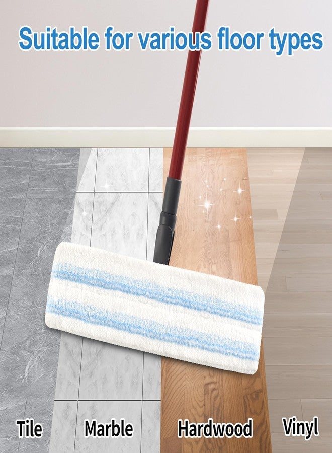 GFRED Mop Pads Replacements Compatible with O Cedar H2prO Flat Mop System Microfiber Mop Replacement Heads for O-Cedar/Vileda H2prO Flat Floor Mop, Washable & Reusable Pad Refills for Deep Cleaning, 4 Pack - Image 5