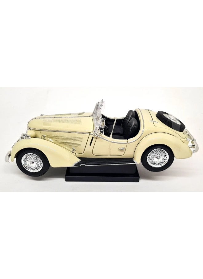 TOY GARDEN 1:32 Scale Simulation of Wanderer W25K Roadster Diecast – Vintage Classic Car Model, Pull Back Replica with Sound & Light, Collectible Toy for Kids & Adults  - Image 4