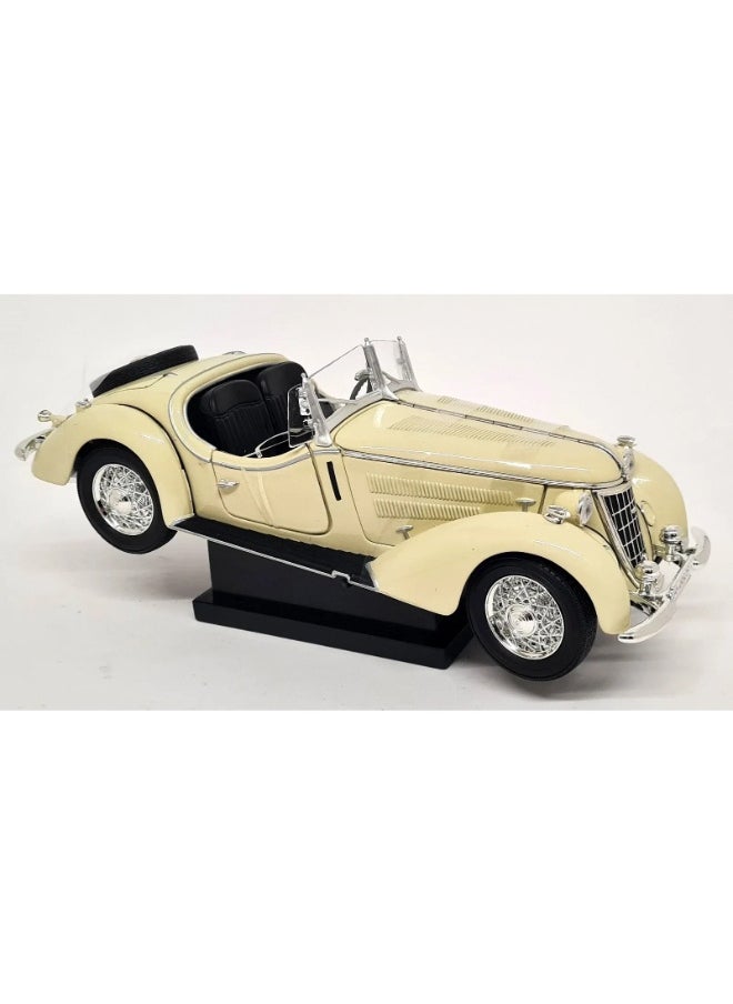 TOY GARDEN 1:32 Scale Simulation of Wanderer W25K Roadster Diecast – Vintage Classic Car Model, Pull Back Replica with Sound & Light, Collectible Toy for Kids & Adults  - Image 3