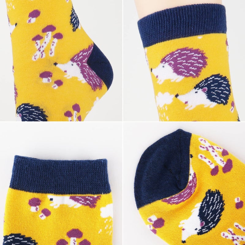 Jeasona Women’s Cute Hedgehog Socks Hedgehog Gifts for Women Mom Teenage Girls - Image 3