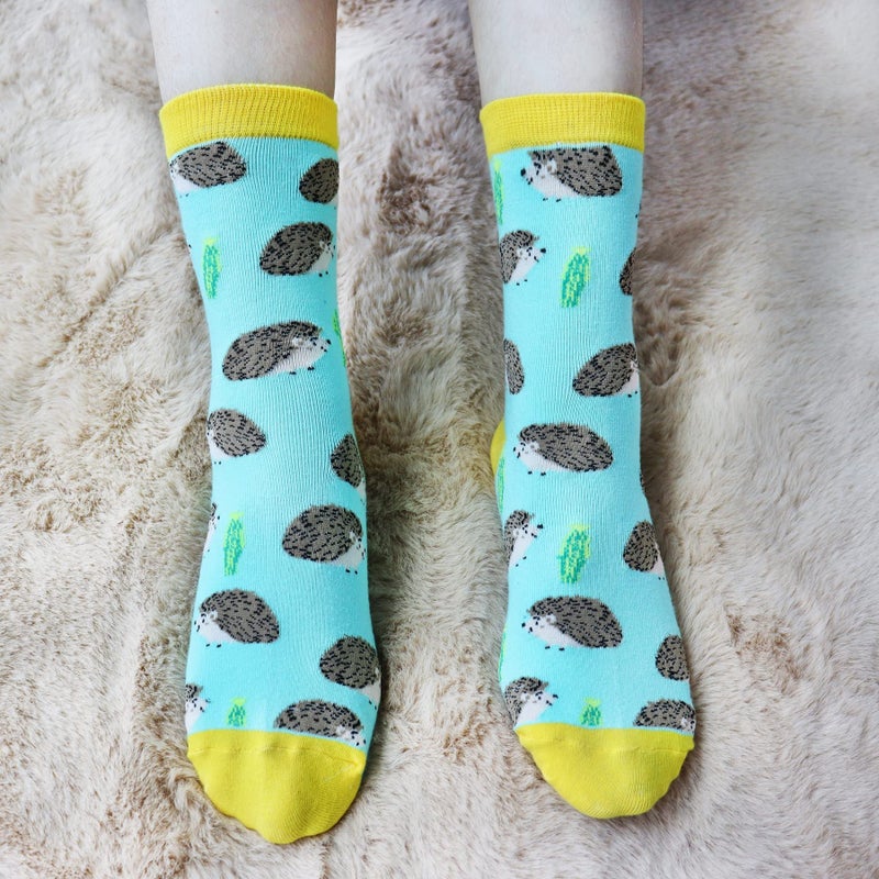 Jeasona Women’s Cute Hedgehog Socks Hedgehog Gifts for Women Mom Teenage Girls - Image 5