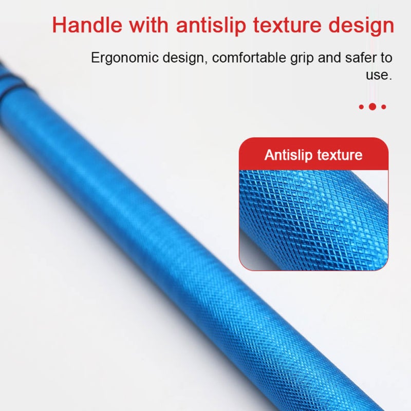 Car Dent Repairing Tool Telescopic Aluminum Alloy Hammer with 5 Knock Down Heads Paintless Dent Removal Tool Set blue - Image 5