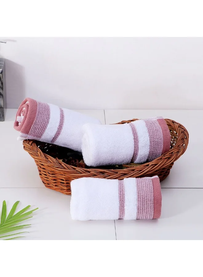 دانوب هوم منشفة وجه راينهارت أبيض/صدأ 33x33 سم | ألياف أداء سريعة الجفاف فاخرة | فائقة النعومة عالية الامتصاص للاستخدام اليومي للحمام والمطبخ