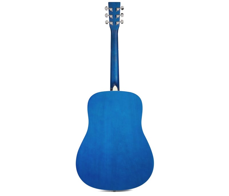 SX Guitar SD103KBUS Dreadnought Acoustic Guitar Kit - Blue - Image 2