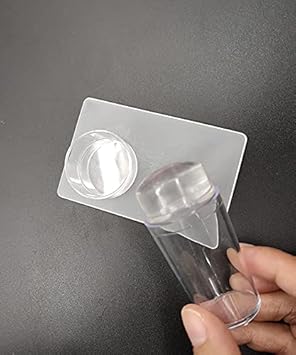 DBOO 1 Set Clear Silicone Jelly Stamper With Scraper Clear Nail Art Jelly Stamper Nail Art Stamping Stamper for Manicure Tools - Image 4