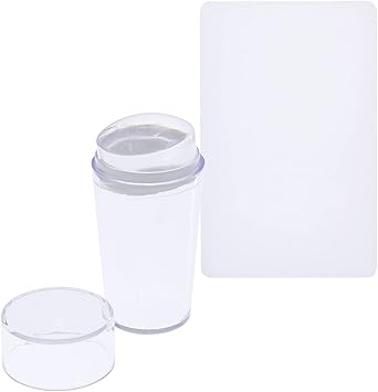 DBOO 1 Set Clear Silicone Jelly Stamper With Scraper Clear Nail Art Jelly Stamper Nail Art Stamping Stamper for Manicure Tools - Image 1