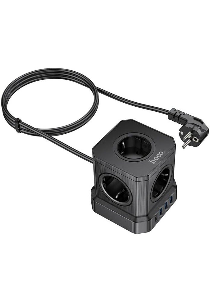 hoco NS8 PD20W Type-C+3USB Ports with 5 Socket Desktop Charger Cable Length: 2m, EU Plug - Image 2