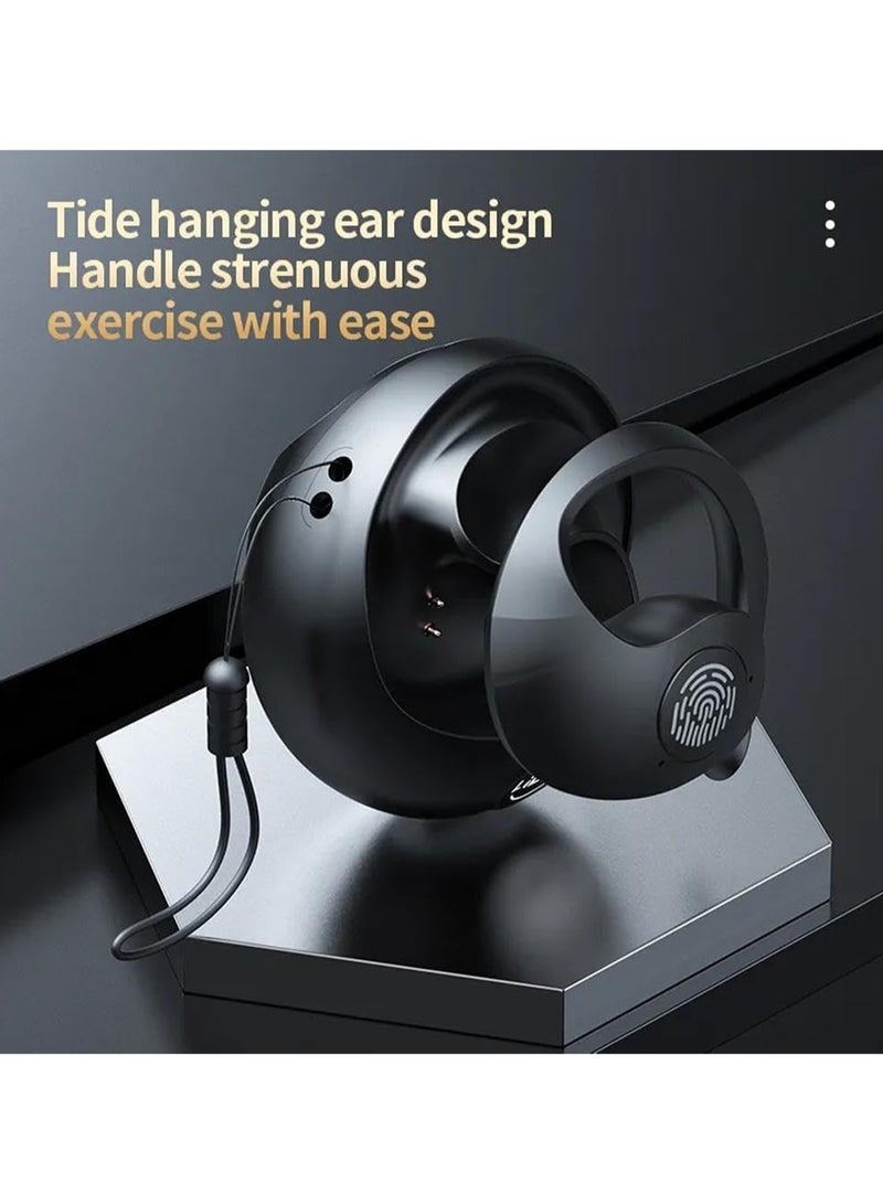 سماعات أذن لاسلكية، سماعة رأس بلوتوث رياضية مفتوحة من النوع اللاسلكي، شاشة عرض LED ستيريو لمعظم الهواتف المحمولة (أبيض) - Image 5