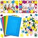 Ferraycle 232 Pieces Easter DIY Picture Frames Craft Kits 32 Pieces Easter Felt Photo Frames with 200 Self Adhesive Stickers for Bunny Egg Party Favor Home - Image 3