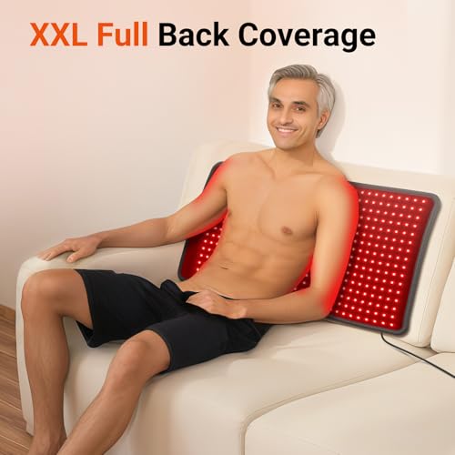 Comfytemp 33 x 17 Red Light Therapy Mat for Body 480 LEDs FSA Eligible HSA Near Infrared Light Therapy Pad 660nm 850nm Light Blanket for Back Belly Knee Joints Muscle 65W - Image 5