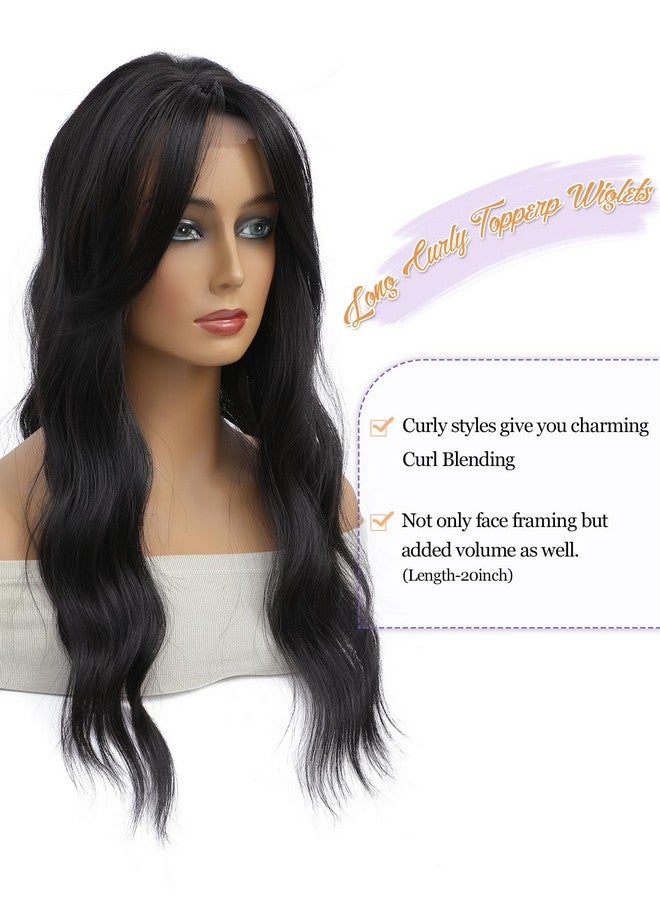 PANEWAY Hair Topper 7"X7" Hair Toppers For Women With Thinning Hair 20" Wiglets Ladies Toppers Hair Pieces For Women-1B - Image 4