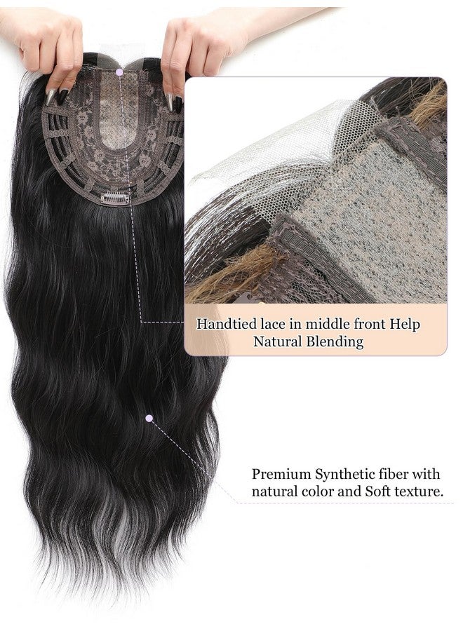 PANEWAY Hair Topper 7"X7" Hair Toppers For Women With Thinning Hair 20" Wiglets Ladies Toppers Hair Pieces For Women-1B - Image 2