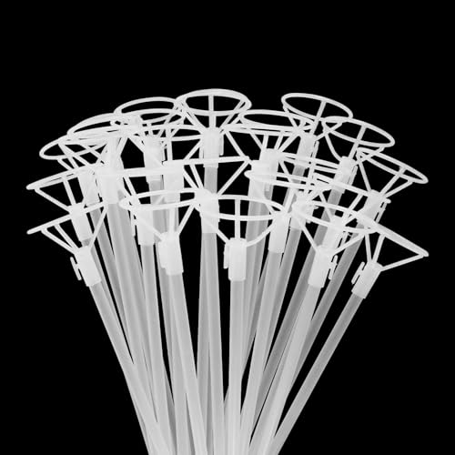 Acquwistach 70 Sets Balloon Sticks with Cups Clear Balloon Holder Stick Stand 15inches to 32inches Large and Long Party Balloon Stand for Bobo Balloons Birthday Wedding Party Supplies - Image 1