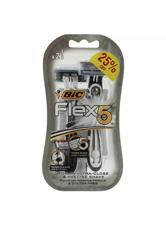Bic Bic Flex5 Flexible 5 Precision Edge Razor- 2pcs - Image 1