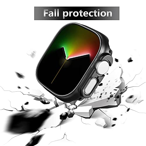 Yrzper Compatible with Apple Watch Ultra 3/2/1 49mm Hard PC Case Cover - Impact Resistant, Shockproof, All-Around Edge Protective Bumper Cover (2 Black) - Image 3