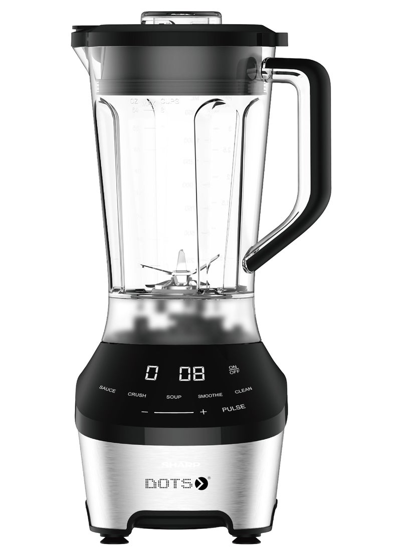 دوتس خلاط 1200 واط، متعدد الوظائف، 1.8 لتر، لوحة تحكم باللمس، اسود/فضي - FBB2030ST - Image 1