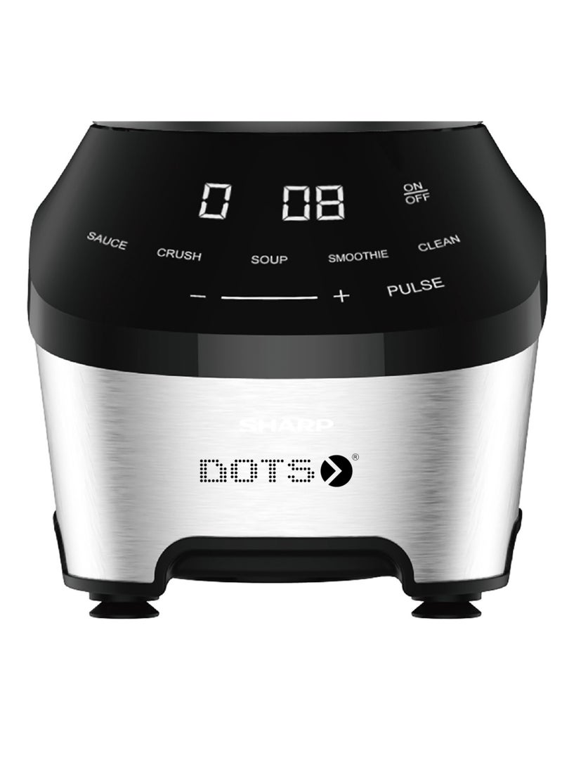 دوتس خلاط 1200 واط، متعدد الوظائف، 1.8 لتر، لوحة تحكم باللمس، اسود/فضي - FBB2030ST - Image 2