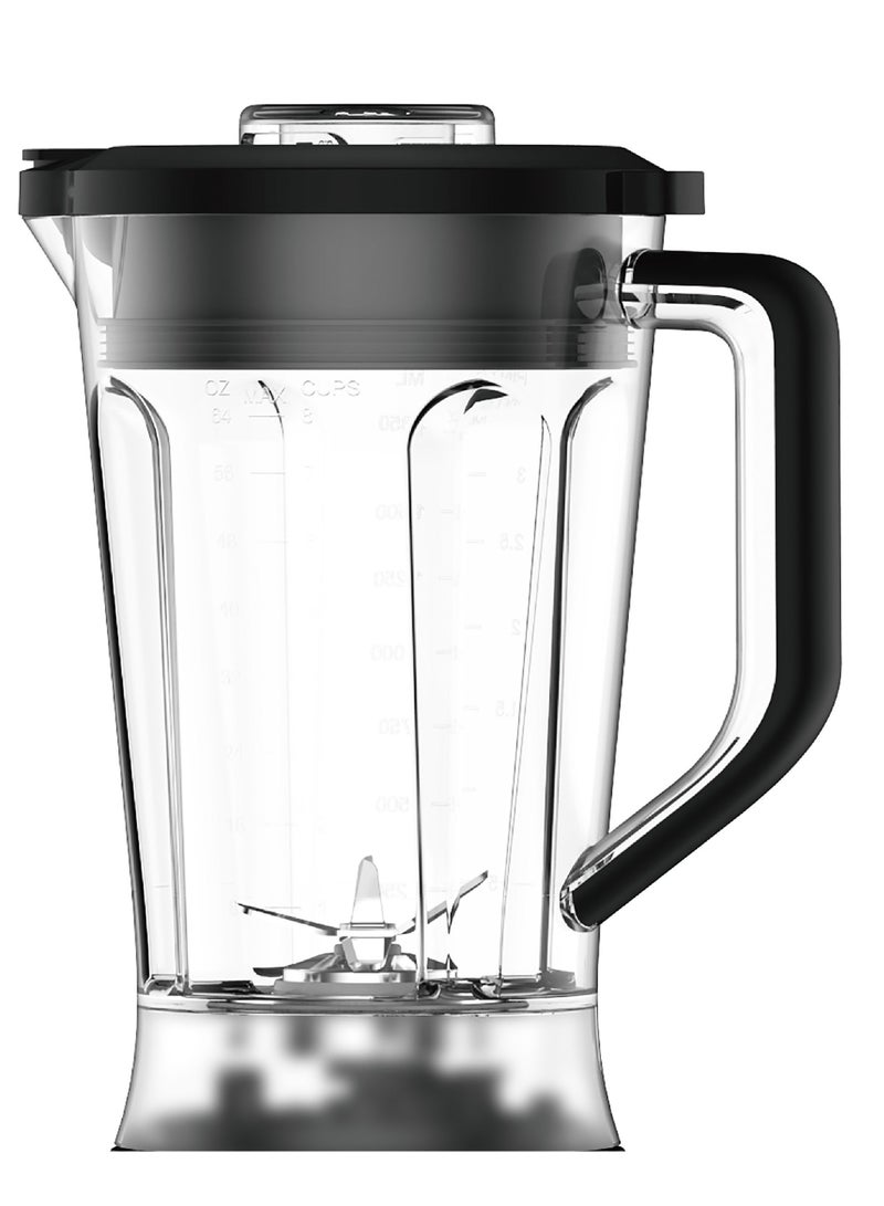 دوتس خلاط 1200 واط، متعدد الوظائف، 1.8 لتر، لوحة تحكم باللمس، اسود/فضي - FBB2030ST - Image 4