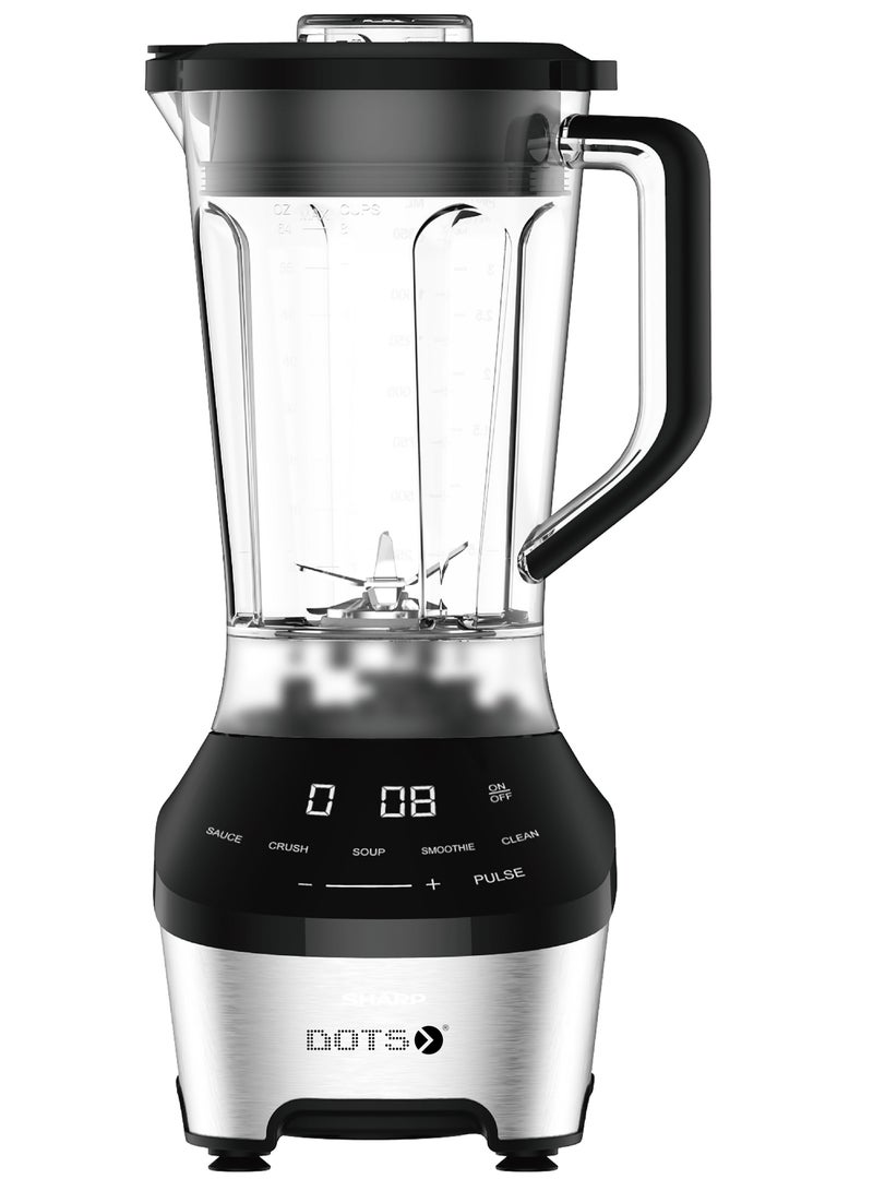 دوتس خلاط 1200 واط، متعدد الوظائف، 1.8 لتر، لوحة تحكم باللمس، اسود/فضي - FBB2030ST - Image 3