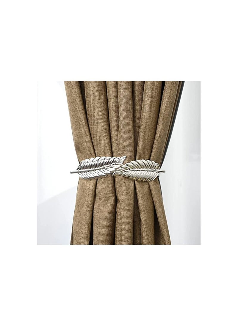 Spaceshoop 1-Piece Curtain Buckle Metal Pearl Elk Leaves Curtain Clip Curtains Holders  - Image 1