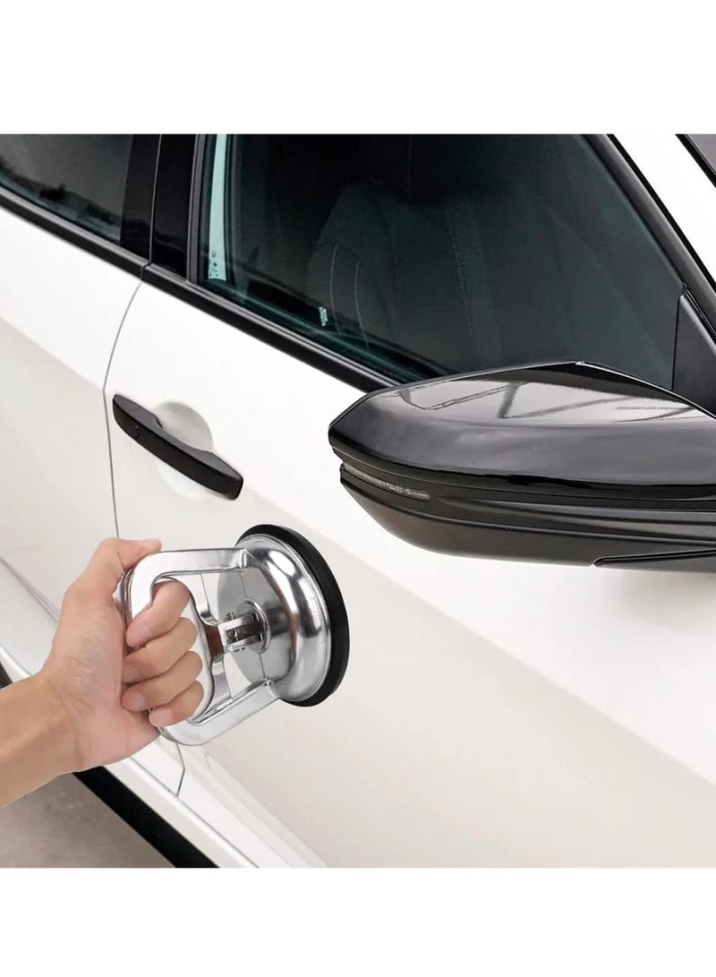 5-Inch Heavy Duty Aluminum Dent Removal Vacuum Suction Cup Lifter, Double Handle - Ideal for Glass, Tiles, Mirrors, Granite (Silver) - Image 3