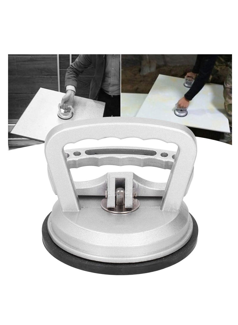 5-Inch Heavy Duty Aluminum Dent Removal Vacuum Suction Cup Lifter, Double Handle - Ideal for Glass, Tiles, Mirrors, Granite (Silver) - Image 5