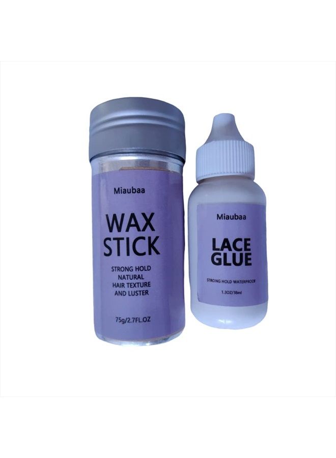 Miaubaa Wig Glue for Front Lace Wig, Wig Glue with Tools for Wigs, Hair Wax Stick, Rat Tail Combs, Elastic Band for Wigs Melting Lace, Wig Kit for Lace Front Wigs for Beginners with Glue 8 PCs - Image 5