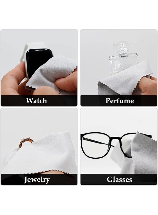 Microfiber Cleaning Cloths 30 Pack Glasses Cleaning Cloth Lint Free Cleaning Cloths for Lens, Eyeglasses, Screens, Tablets, Glasses(15pcsBlack&15pcsGrey,13 x 13cm) - Image 5