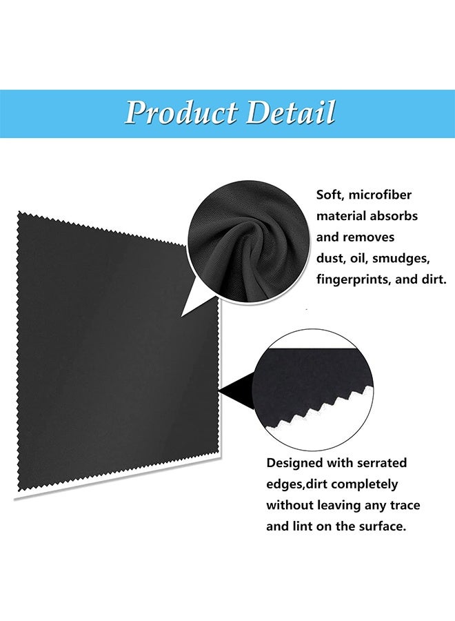Microfiber Cleaning Cloths 30 Pack Glasses Cleaning Cloth Lint Free Cleaning Cloths for Lens, Eyeglasses, Screens, Tablets, Glasses(15pcsBlack&15pcsGrey,13 x 13cm) - Image 3
