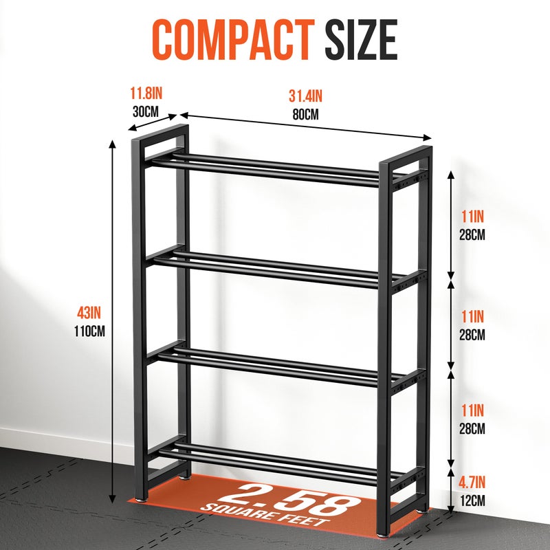 pickpiff 1100 lb Capacity, 4 Tier Dumbbell Rack, Weight Rack for Home Gym - Image 4
