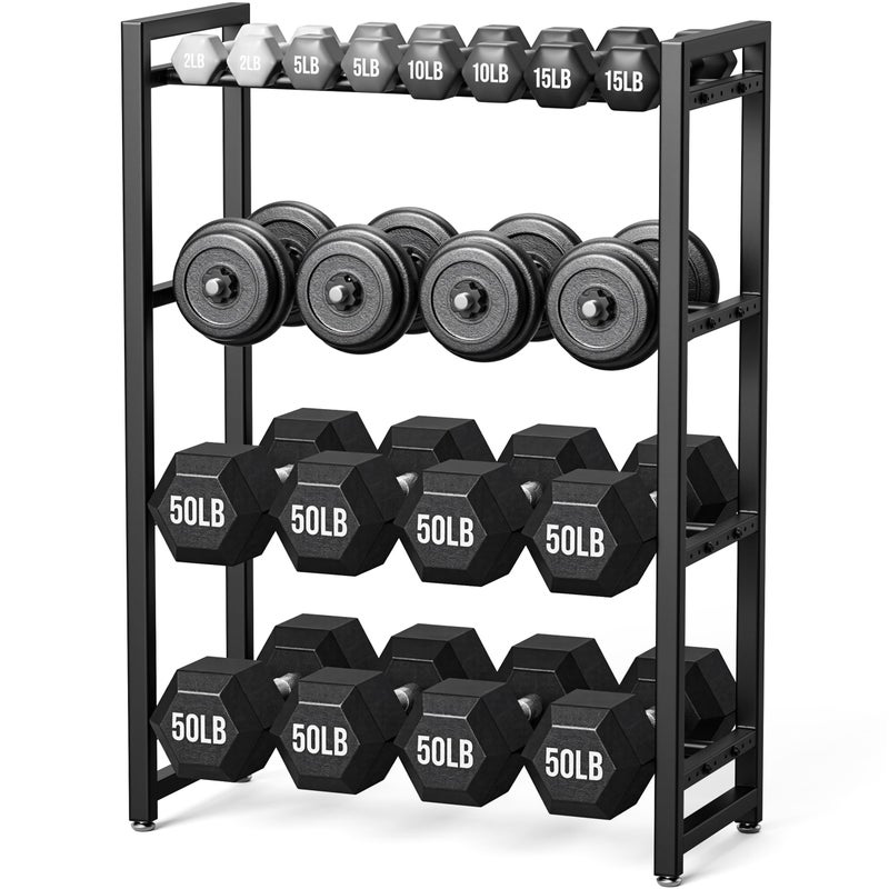 pickpiff 1100 lb Capacity, 4 Tier Dumbbell Rack, Weight Rack for Home Gym - Image 1