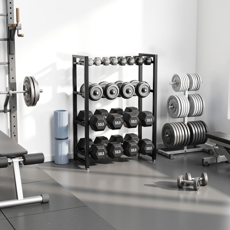 pickpiff 1100 lb Capacity, 4 Tier Dumbbell Rack, Weight Rack for Home Gym - Image 3