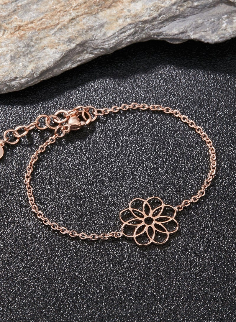 زنك سوار نسائي من زينك، ستانلس ستيل باللون الذهبي الوردي | ZFBR005RG - Image 3