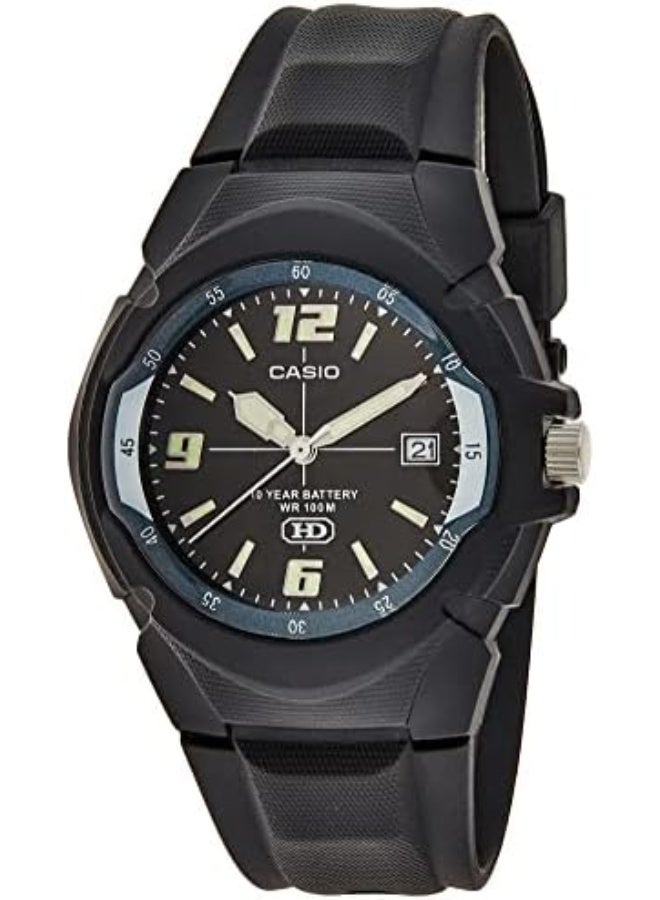 كاسيو ساعة كاسيو للرجال - MW-600F-1AVDF مينا أسود، سوار أسود - Image 1