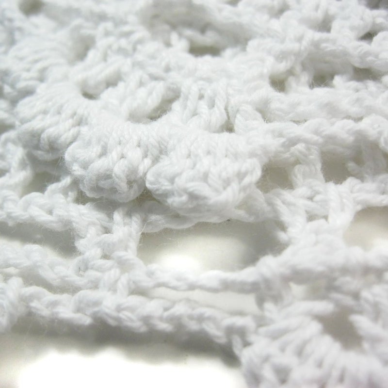 kilofly Handmade Crochet Round Cotton Lace Table Placemats Doilies Value Pack [Set of 4]  Medallion  13x13 inch  White - Image 3