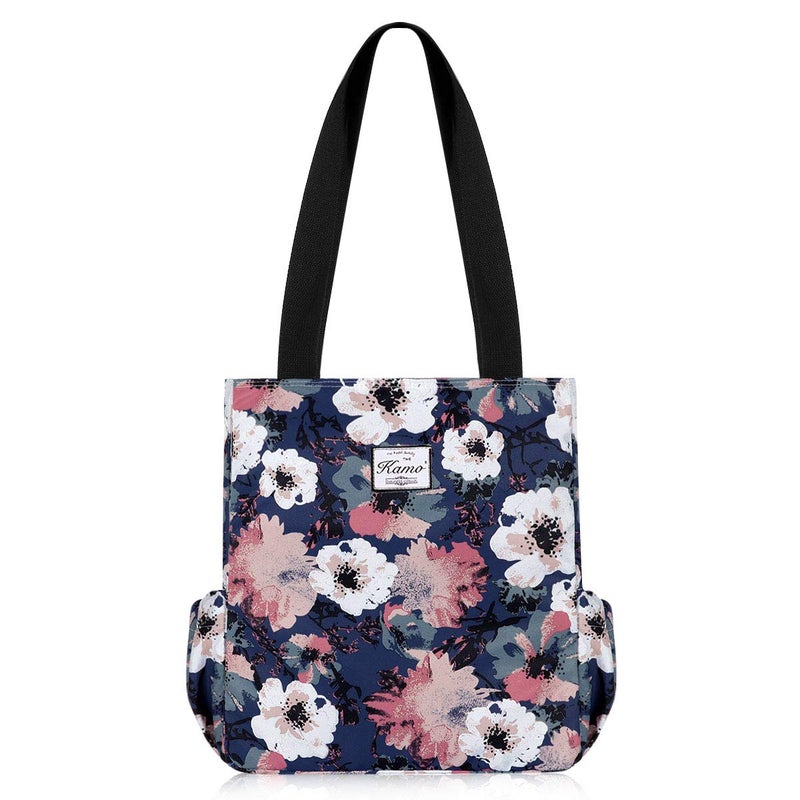 KAMO Floral Tote Bag - Waterproof Lightweight Handbags Travel Shoulder Bag for Hiking Yoga Gym Swimming Travel Beach - Image 1