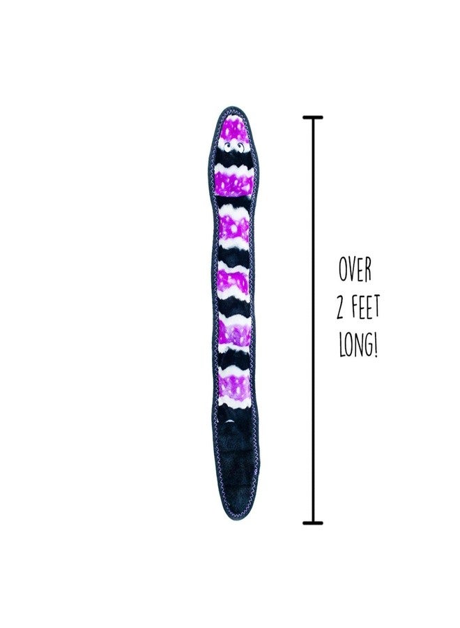 ZippyPaws ZP853 Z Stitch Snake Squeak Toy, Medium Purple - Image 3