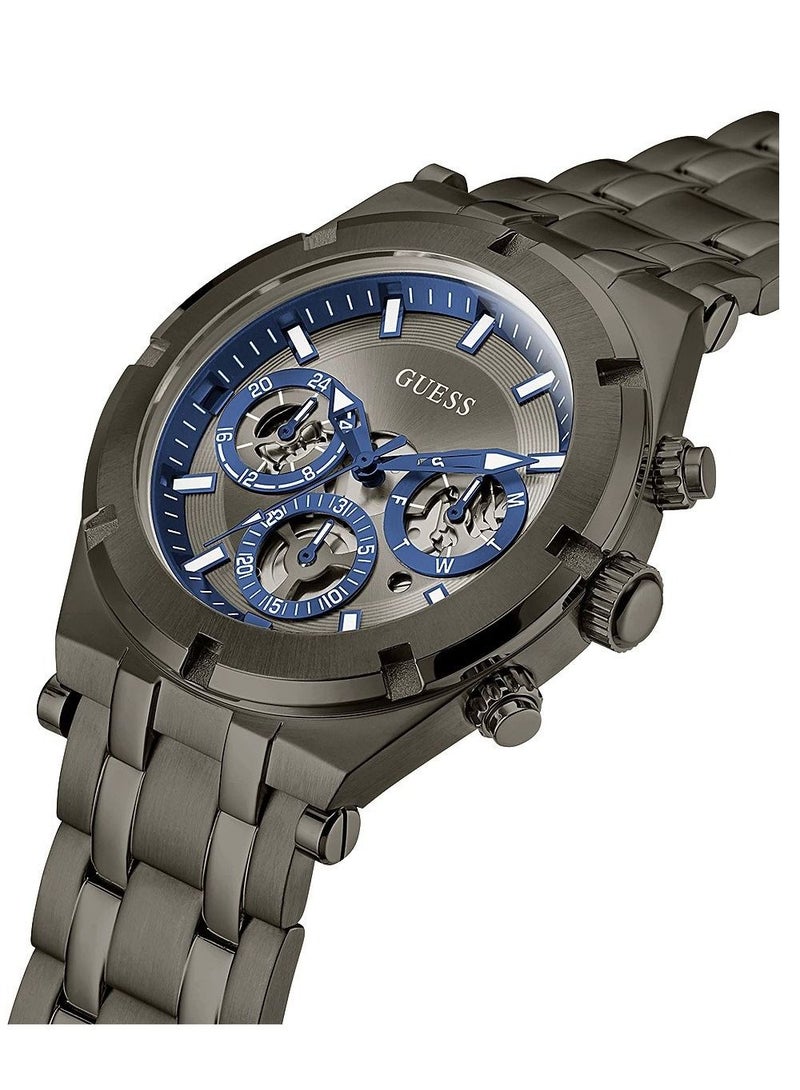 GUESS ساعة يد رجالية تناظرية من الفولاذ المقاوم للصدأ - GW0260G3 - 44 مم - Image 3