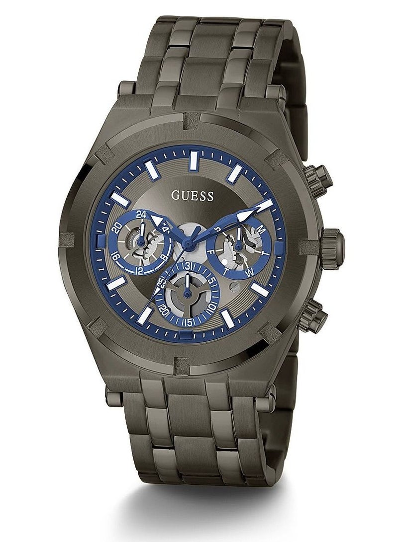 GUESS ساعة يد رجالية تناظرية من الفولاذ المقاوم للصدأ - GW0260G3 - 44 مم - Image 4