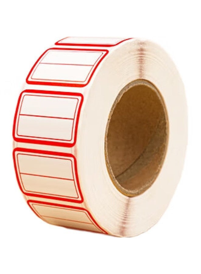 Nvv Label Stickers, 1000 Pieces Per Roll, 51*38Mm, Self-Adhesive Paper, Self-Adhesive Notes, Name Tags, Price Labels, Sticky Notes, Bj-513802, Red - Image 3