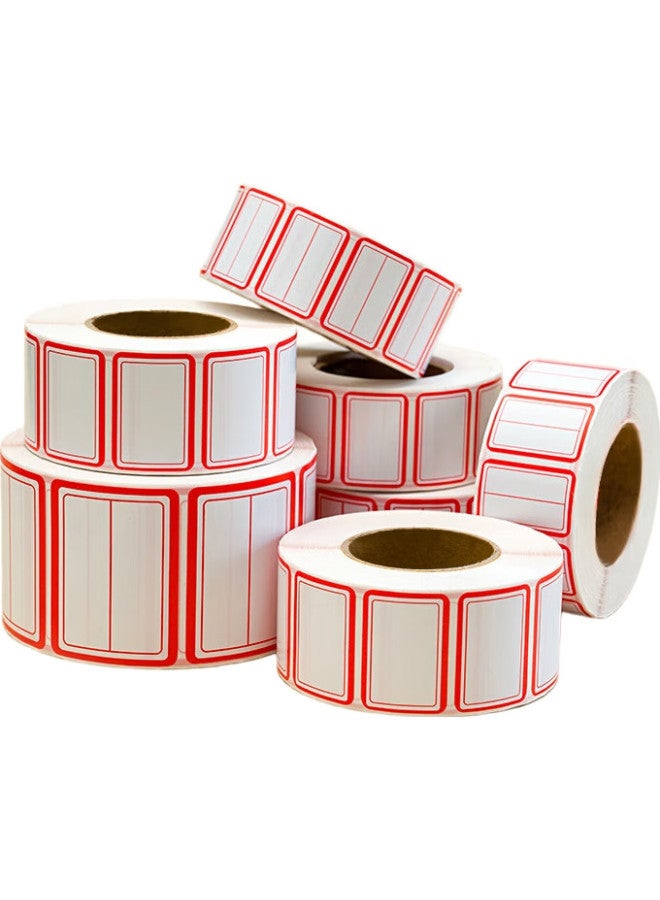 Nvv Label Stickers, 1000 Pieces Per Roll, 51*38Mm, Self-Adhesive Paper, Self-Adhesive Notes, Name Tags, Price Labels, Sticky Notes, Bj-513802, Red - Image 2