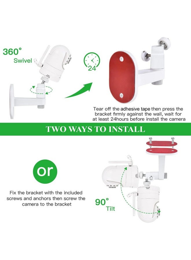 wochel Adjustable Baby Monitor Wall Mount for Infant Optics DXR-8 and DXR-8 Pro Baby Monitor, Perfect View Angle and Easy Installation Without Drilling - Image 4
