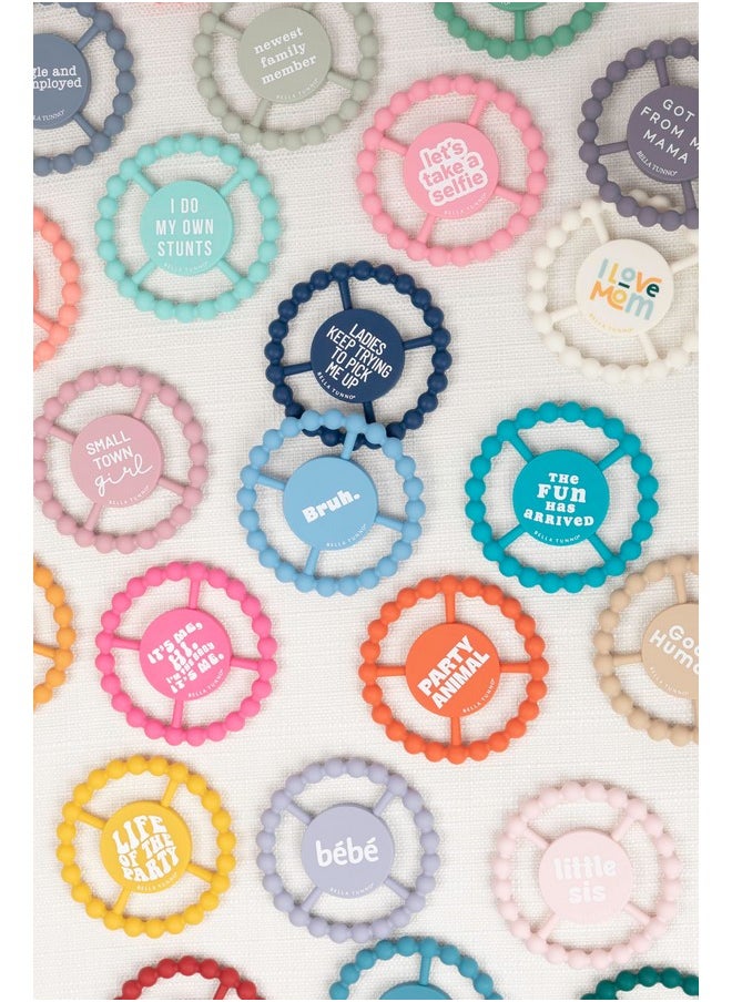 Bella Tunno Happy Teether For Girls- Soft & Easy Grip Baby Girl Teether Toy, Silicone Teether Ring To Help Soothe Gums, Non-Toxic And Bpa Free, Let'S Take A Selfie  - Image 4