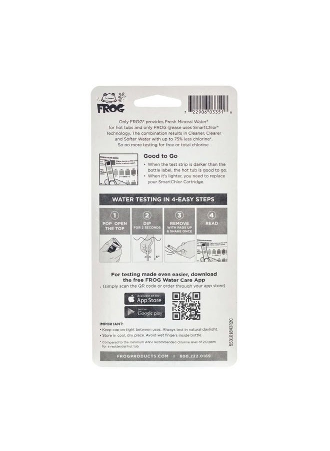 Frog شرائط اختبار @Ease لأحواض الاستحمام الساخنة والسباحة - شريط اختبار مع مؤشر 'خارج' لخرطوشة FROG @Ease SmartChlor، pH، القلوية الكلية والصلابة الكلية - 30 شريط اختبار - Image 4